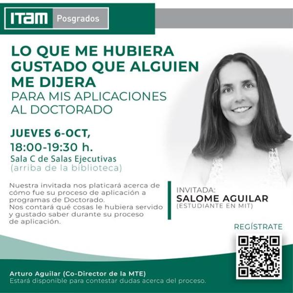 Poster:  “Lo que me hubiera gustado que alguien me dijera para mis aplicaciones al Doctorado”